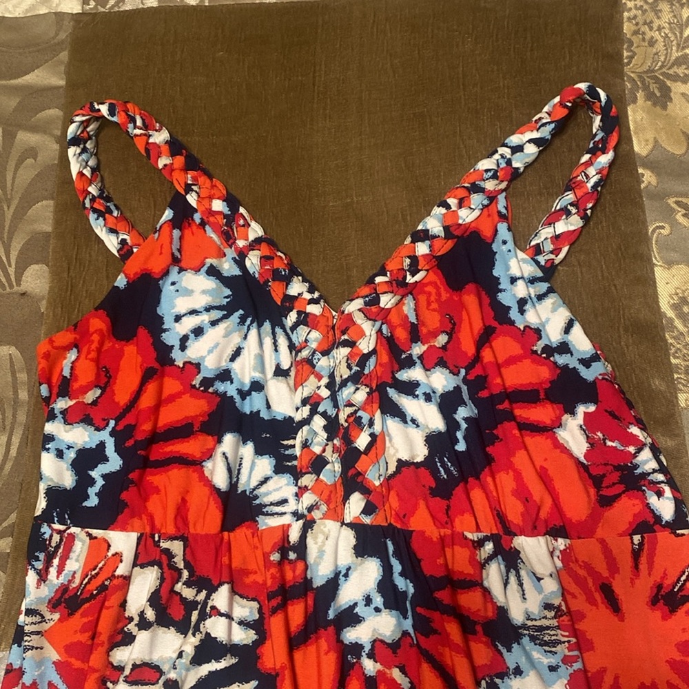 Red White & Blue Vibrant Maxi Dress - Picture 2 of 5